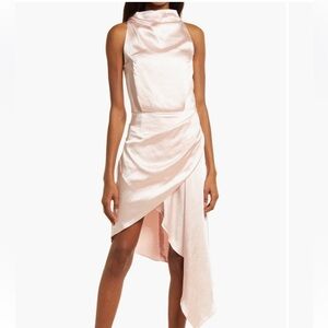 Elliatt Alaia Asymmetric Satin Dress